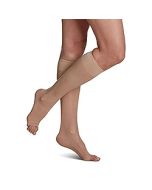 Small Image Sigvaris Sheer 120C Open Toe Calf-High Compression Stockings 15-20 mmHg