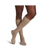 Small Image Sigvaris Mens Casual Cotton 186C Khaki Knee-High Compression Socks