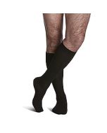 Small Image Sigvaris Mens Casual Cotton 186C Black Knee-High Compression Socks