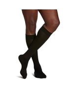 Small Image Sigvaris Mens Sea Island 191C Black Knee-High Compression Socks 15-20 mmHg