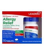 Leader Allergy 24 Hour Relief Tablets - 70 Count of 10mg Tablets small image