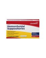 Leader Hemorrhoidal Suppositories - 12 Count small image