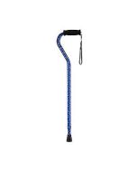 Nova Medical Offset Walking Cane with Blue Waves-small