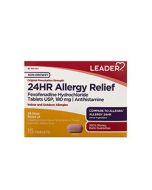 Leader Allergy Relief Tablets - 15 Count of 180Mg Capsules small image
