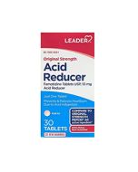 Leader Famotidine Acid Reducer Tablets - 30 Count of 10Mg Tablets small image