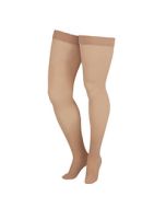 Juzo Soft Beige Thigh High Compression Sock 15-20 mmHg w/ Silicone Border small image
