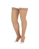 Juzo Soft Beige Thigh High Compression Sock 15-20 mmHg w/ Silicone Border  small image