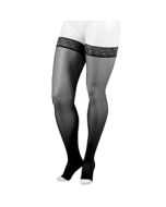 Juzo Sheer Black Open Toe Thigh High Compression Sock 15-20 mmHg 2100AGSB10 Size II  small image