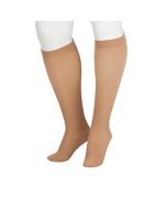 Juzo Soft Beige Knee High Compression Sock 15-20 mmHg w/ Silicone Border small image