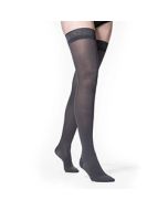 Sigvaris Women's Soft 841N Graphite Closed Toe Thigh High Compression Sock Medium Long  small image
