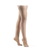 Sigvaris Women's Sheer 781N Natural Closed Toe Thigh High Compression Sock Medium Long  small image