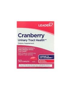 Small Image Leader Cranberry Urinary Tract Health Capsules - 50 Count