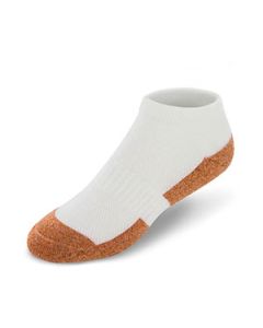 Heavenly Copper Cloud White Diabetic No Show Socks small image