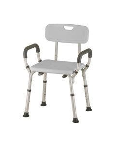 Bath chair with removable arms and back