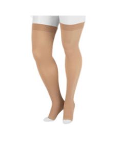 Juzo Beige Open Toe Short Thigh High Compression Stockings 2002AGSB14 30-40 mmHg small photo