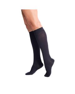 Sigvaris Women's 152C Navy All-Season Merino Wool Closed Toe Compression Sock small image
