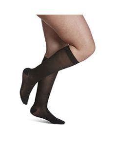 Sigvaris Women's Sheer 781C Black Closed Toe Knee High Compression Sock Small Short small image