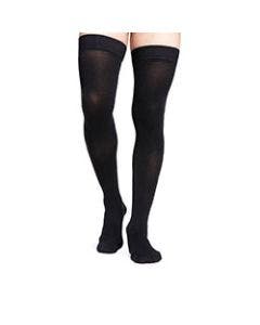 Sigvaris Long Black Microfiber Men's Thigh High Compression Socks 20-30 mmHg 822N small image