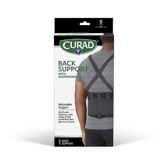 Back support with suspenders top