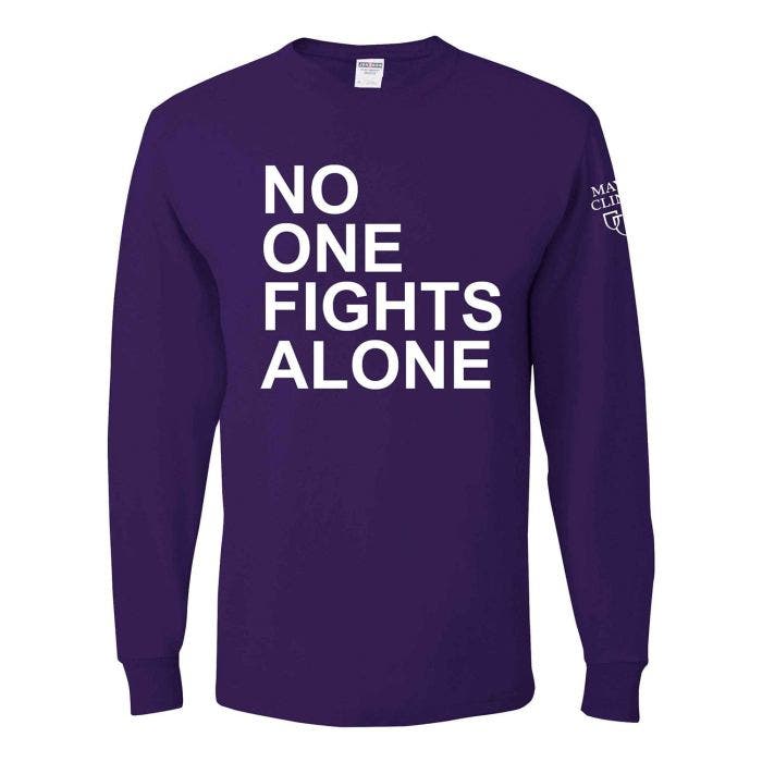 No One Fights Alone Deep Purple Long Sleeve Tee