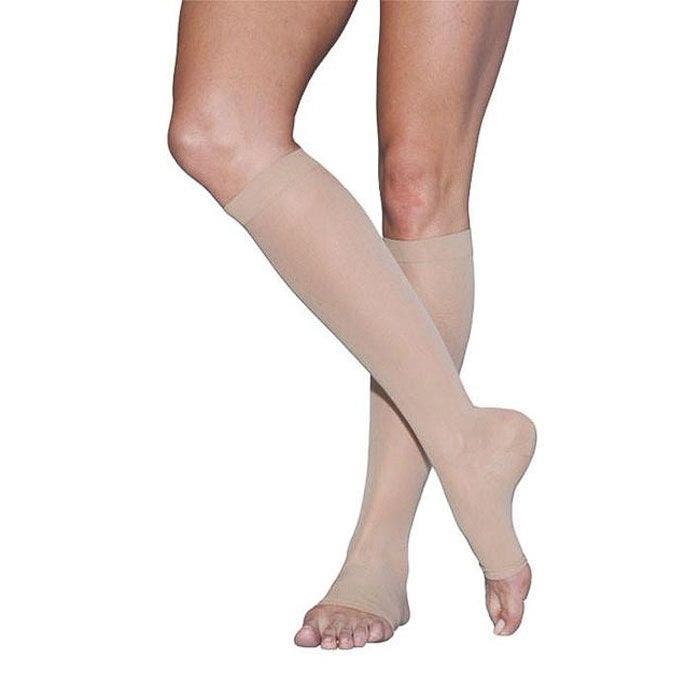 Sigvaris Eversheer Beige Open Toe Knee High Compression Socks 20 30 mmHg